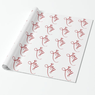 Joy Script Red Cadeaupapier
