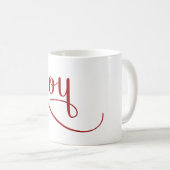 Joy Script Red Koffiemok (Voorkant rechts)