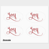 Joy Script Red Ovale Sticker (Vel)