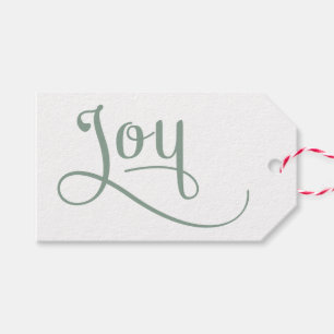 Joy Script Sage Cadeaulabel