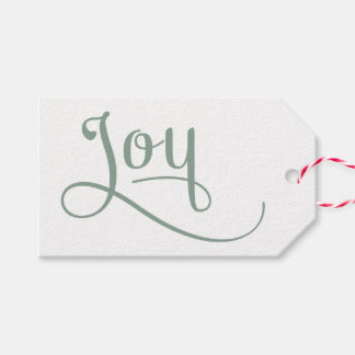 Joy Script Sage Cadeaulabel