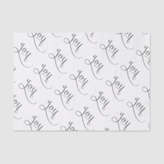 Joy Script Silver Glitter Tissuepapier