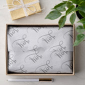 Joy Script Silver Glitter Tissuepapier (Geschenk)