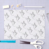 Joy Script Silver Glitter Tissuepapier (Craft)