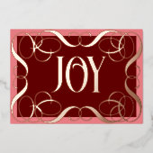 Joy Scrolly Frame Folie Feestdagenkaart (Voorkant)