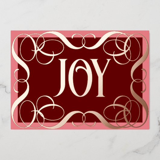 Joy Scrolly Frame Folie Feestdagenkaart (Voorkant)