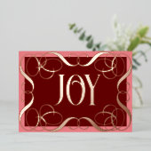 Joy Scrolly Lijst Folie Feestdagenkaart (Staand Voorkant)