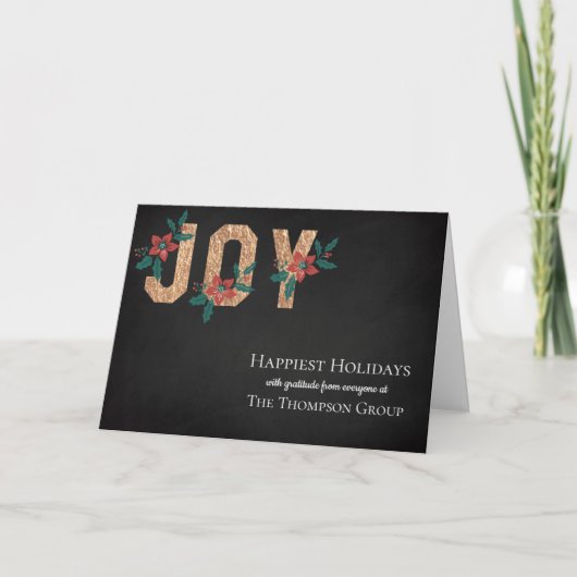 JOY Season's Groeten Zakelijke vakantie Kaart (Voorkant)