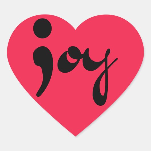 Joy Semicolon Heart Stickers (Voorkant)