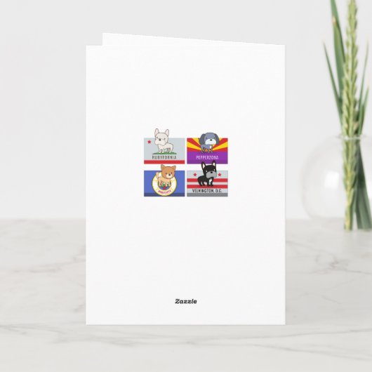 Joy Shihtzu Feestdagen Kaart (Achterkant)