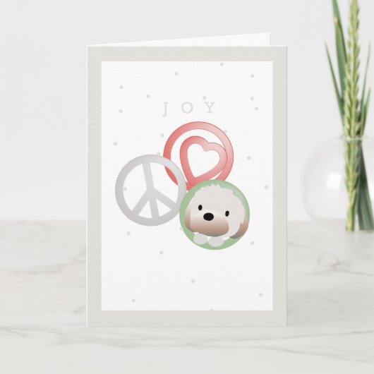 Joy Shihtzu Feestdagen Kaart (Voorkant)