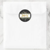 JOY - Shimmering Gold - Gepersonaliseerd Ronde Sticker (Tas)