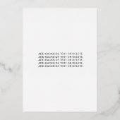 Joy Silver-folie Blauw elegant minimalistisch kers Folie Feestdagenkaart (Achterkant)