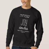 JOY Simcha Hebreeuws שמחה Christelijk Chanoeka Trui (Voorkant)