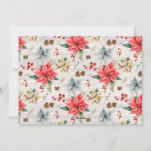 Joy Simple Farmhouse Poinsettia Wreath and Photo Feestdagenkaart (Achterkant)
