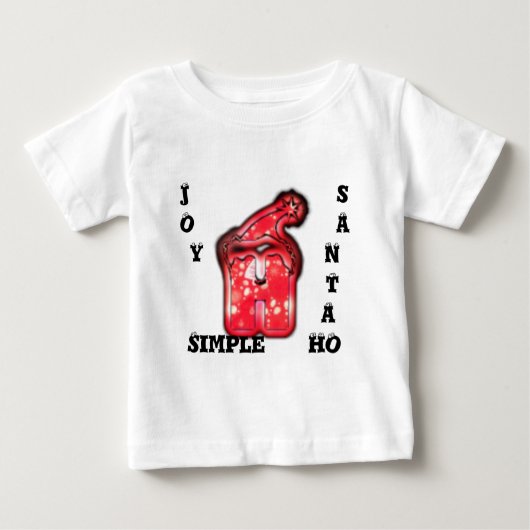 Joy Simple Santa Hohoho T-Shirt (Voorkant)