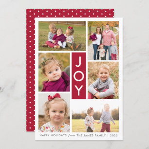Joy Six Photo Holiday-fotokaart Kaart
