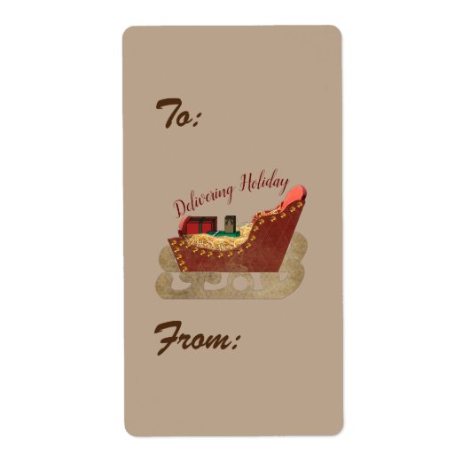 Joy Sleigh Cadeaus Etiket (Voorkant)