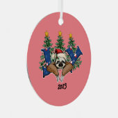 Joy Sloth Christmas Metalen Ornament (Voorkant Rechts)