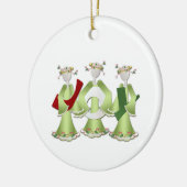 Joy Snow Angels van ons huis aan u Keramisch Ornament (Links)