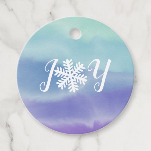 Joy Snowflake Bedankjes Labels (Voorkant)