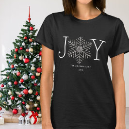 Joy Snowflake Familie Kerstmis T-shirt
