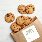 Joy Snowflake Festive Holiday Colorful tot Vierkante Sticker