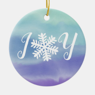Joy Snowflake Keramisch Ornament
