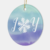 Joy Snowflake Keramisch Ornament (Links)