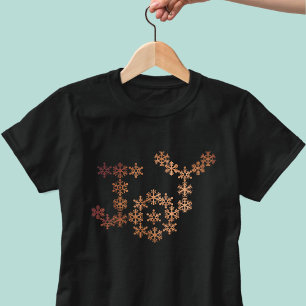 Joy Snowflake Kerstvakantie Feestelijke T-Shirt
