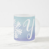 Joy Snowflake Matglas Koffiemok (Voorkant rechts)