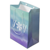 Joy Snowflake Medium Cadeauzakje (Voorkant Gekanteld)