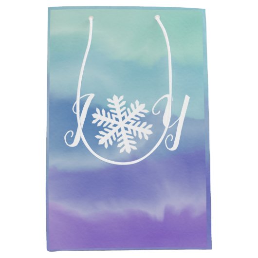 Joy Snowflake Medium Cadeauzakje (Voorkant)