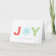 Joy Snowflake Modern Corporate Business Holiday
