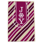 Joy Snowflake Mulberry & Plum Flag Medium Cadeauzakje (Voorkant)