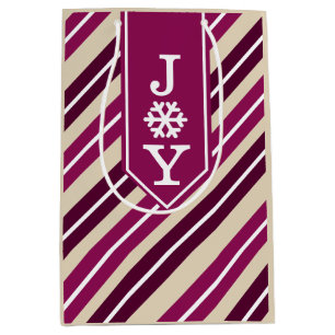 Joy Snowflake Mulberry & Plum Flag Medium Cadeauzakje