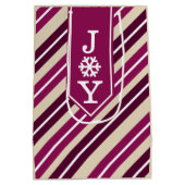 Joy Snowflake Mulberry & Plum Flag Medium Cadeauzakje (Achterkant)