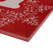 JOY Snowflake Pattern Elegant Red Kerstmis Snijplank (Hoek)