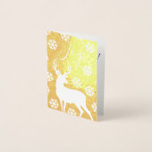 Joy Snowflakes en rendieren Folie Kaarten (Voorkant)