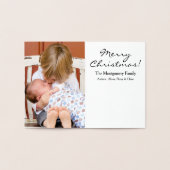 Joy Snowflakes en rendieren Folie Kaarten (Binnen)