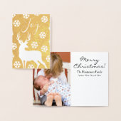 Joy Snowflakes en rendieren Folie Kaarten (Display)