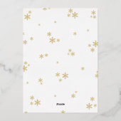 "Joy" Snowflakes kerstfoto Reëel Folie Feestdagenkaart (Achterkant)