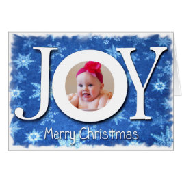 Joy Snowflakes kerstfotokaart