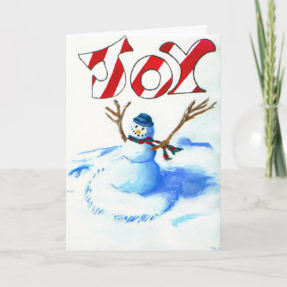 Joy Snowman Feestdagen Kaart