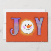 Joy Snowman Feestdagenkaart (Voorkant)