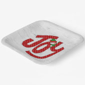 Joy Snowman over White Birch Papieren Bordje (Gebogen)