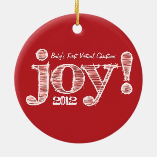 Joy! Sonogram First Kerstkerstkeepomwille Ornament (Achterkant)