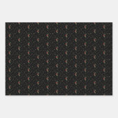 Joy & Sparkle - 3-pack in zwart omslagpapier Sh Inpakpapier Vel (Voorkant 3)