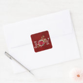 Joy Square-Sticker Vierkante Sticker (Envelop)