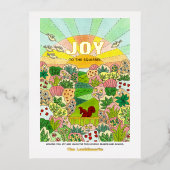 Joy Squirrel niet traditioneel Folie Feestdagen Briefkaart (Voorkant)